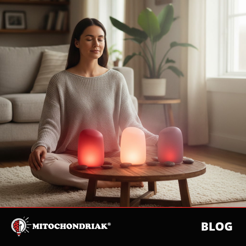 Red and near infrared light reaching the human body, biophotons