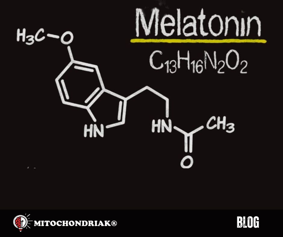 Molekula melatoninu - chemicky vzorec spankoveho hormonu